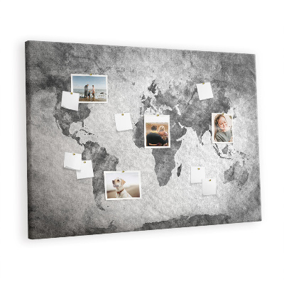 Memo cork board World map