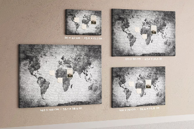 Memo cork board World map