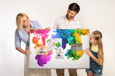 Memo cork board Rainbow in water