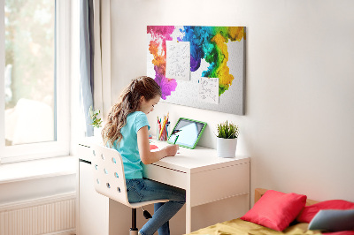 Memo cork board Rainbow in water