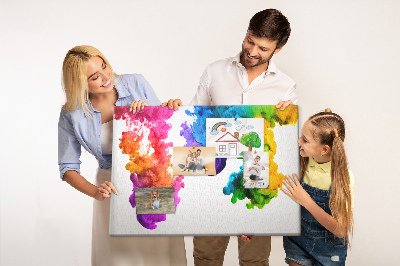 Memo cork board Rainbow in water