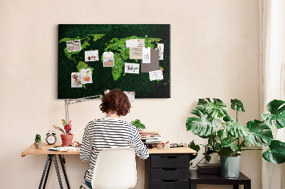 Memo cork board Grassy map