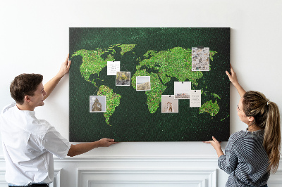 Memo cork board Grassy map