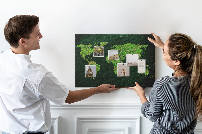 Memo cork board Grassy map