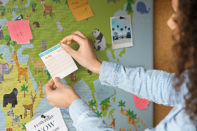 Cork board Traditional animals