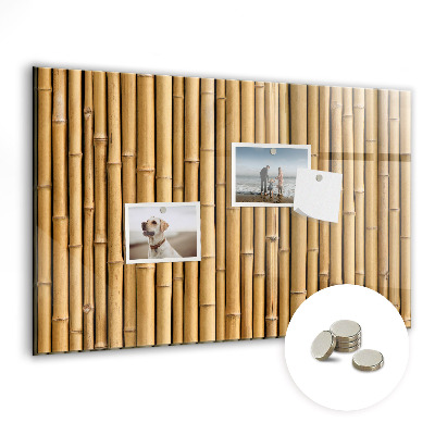 Magnetic notice board for kitchen Bamboo sticks