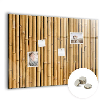 Magnetic notice board for kitchen Bamboo sticks