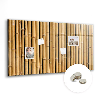 Magnetic notice board for kitchen Bamboo sticks