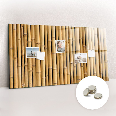 Magnetic notice board for kitchen Bamboo sticks