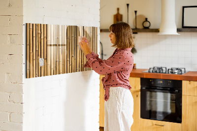 Magnetic notice board for kitchen Bamboo sticks