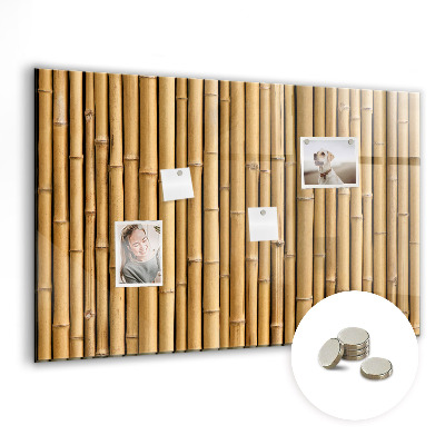 Magnetic notice board for kitchen Bamboo sticks