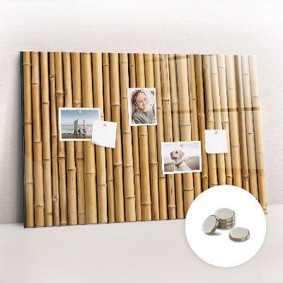 Magnetic notice board for kitchen Bamboo sticks