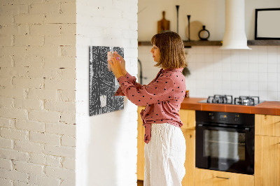Kitchen magnetic board Pizza drawing