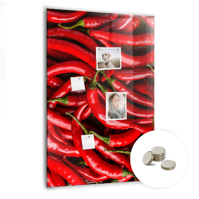 Kitchen magnetic board Chilli peppers