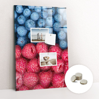 Kitchen magnetic board Blueberries and raspberries