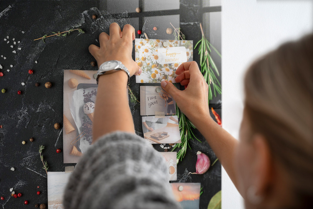 Deqori Magnetic Board For Spices Magnettafel 120x90 DEQORI Glas