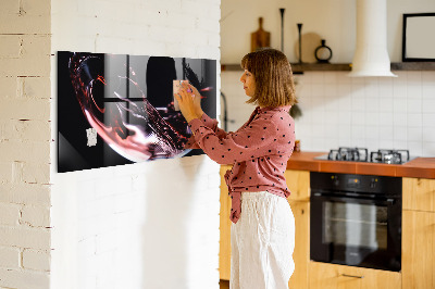 Magnetic kitchen board Glass of wine