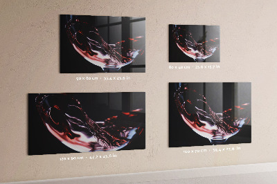 Magnetic kitchen board Glass of wine