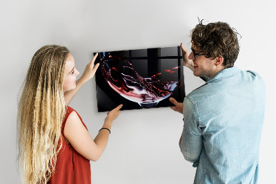 Magnetic kitchen board Glass of wine