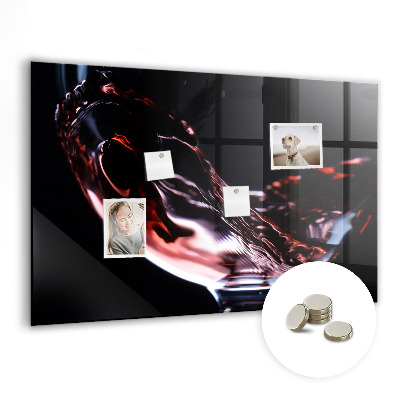 Magnetic kitchen board Glass of wine