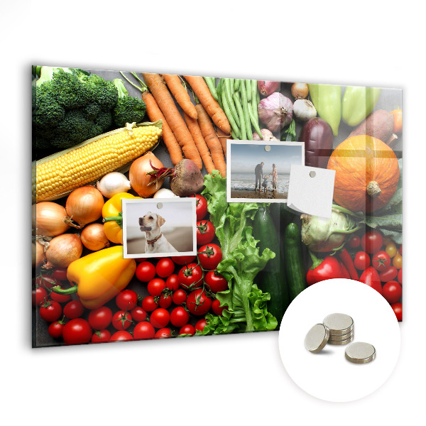 Magnetic kitchen board Fresh vegetables