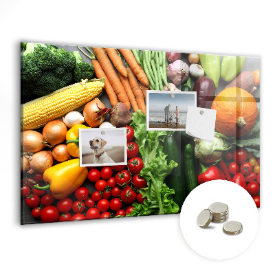 Magnetic kitchen board Fresh vegetables