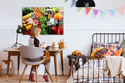 Magnetic kitchen board Fresh vegetables