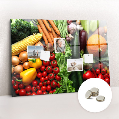 Magnetic kitchen board Fresh vegetables