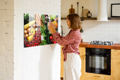 Magnetic kitchen board Fresh vegetables