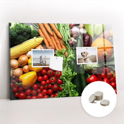 Magnetic kitchen board Fresh vegetables