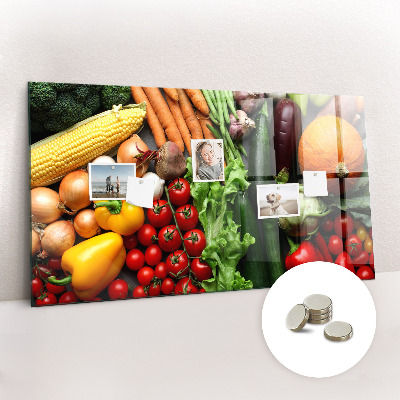 Magnetic kitchen board Fresh vegetables