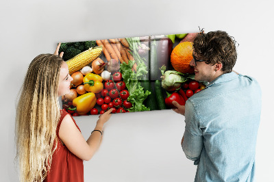 Magnetic kitchen board Fresh vegetables