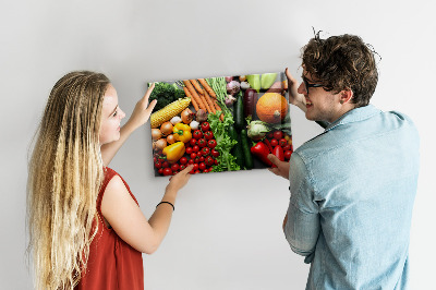 Magnetic kitchen board Fresh vegetables