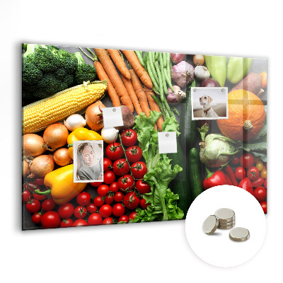 Magnetic kitchen board Fresh vegetables