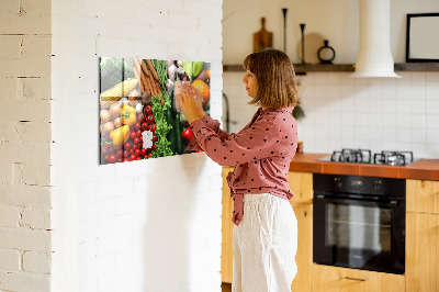 Magnetic kitchen board Fresh vegetables