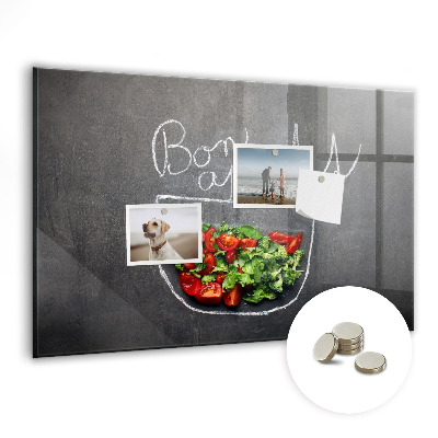 Magnetic memo board for kitchen The inscription Tasty