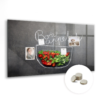 Magnetic memo board for kitchen The inscription Tasty