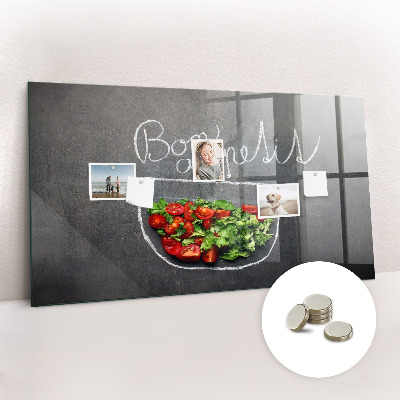 Magnetic memo board for kitchen The inscription Tasty