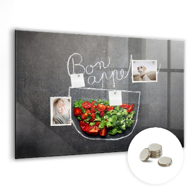 Magnetic memo board for kitchen The inscription Tasty