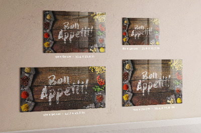 Magnetic memo board for kitchen Inscription Bon Appetit