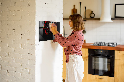 Magnetic kitchen board Peppers in the water