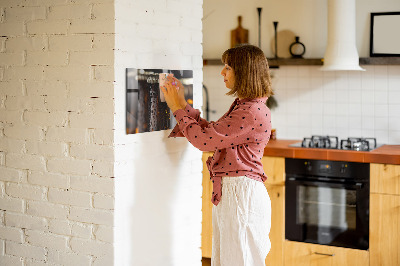 Magnetic kitchen board Glass bottles