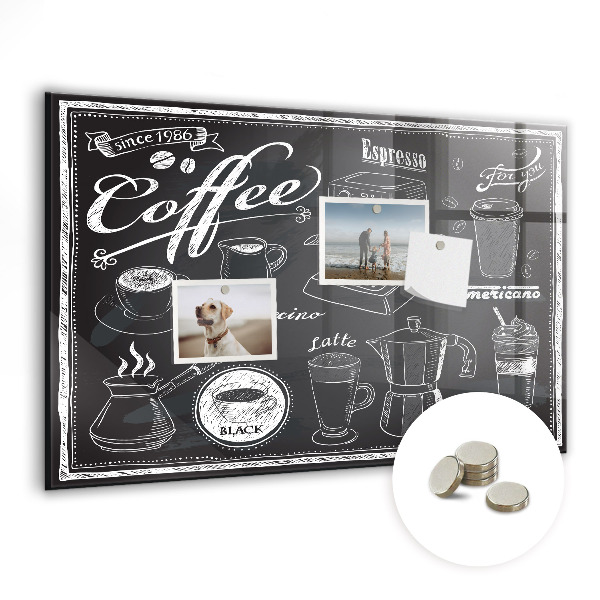 Magnetic kitchen board Coffee machines