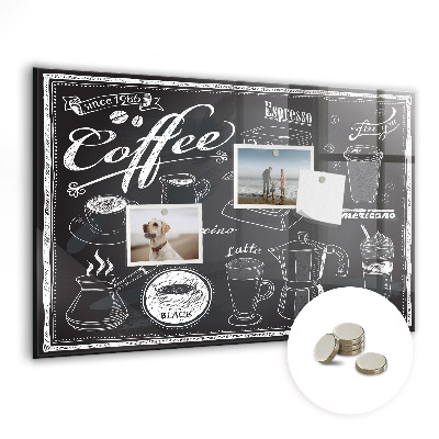 Magnetic kitchen board Coffee machines