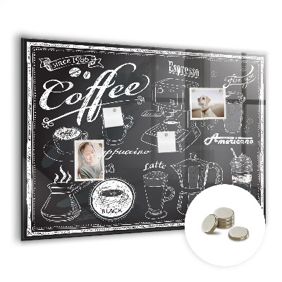 Magnetic kitchen board Coffee machines