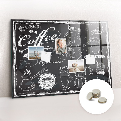 Magnetic kitchen board Coffee machines