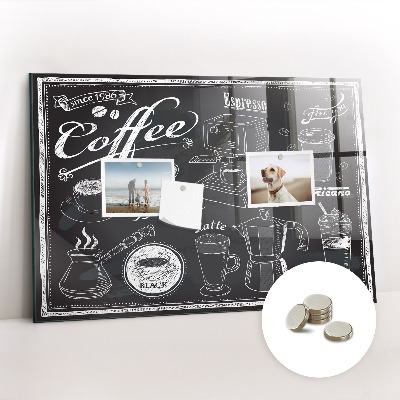 Magnetic kitchen board Coffee machines