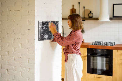 Magnetic kitchen board Coffee machines