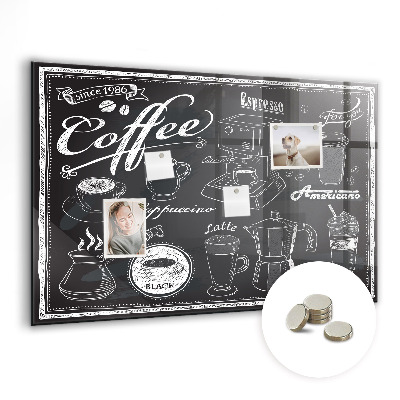 Magnetic kitchen board Coffee machines