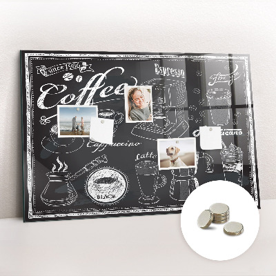 Magnetic kitchen board Coffee machines